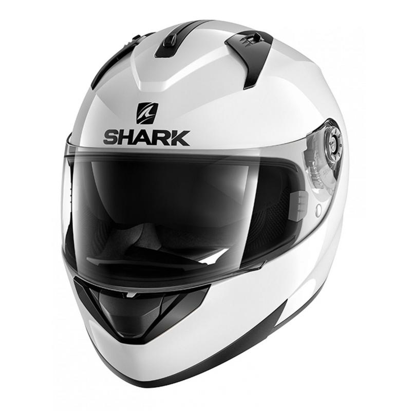 Casque Shark Ridill blanc, intégral avec écran solaire, présenté en taille XS