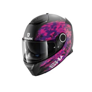Casque Shark Spartan Rughed intégral mat noir et violet, taille S