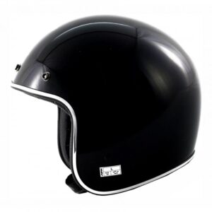 Casque jet AFX FX-76 noir gloss avec intérieur démontable