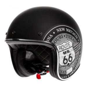 Casque jet AFX FX-76 au style vintage, noir et gris, taille XS