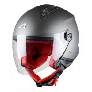 Casque jet Astone Minijet Titanium avec coque ABS et visière incolore