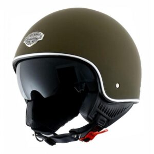 Casque jet Astone MINIJET S 66 Army mat vert, vue du casque