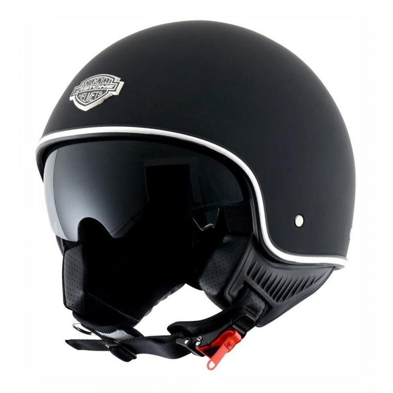 Casque jet Astone MINIJET S 66 noir mat avec écran solaire rétractable