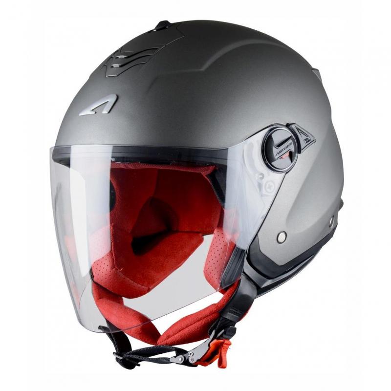 Casque jet Astone Minijet S Monocolor Titanium en taille XS