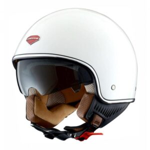 Casque jet Astone MINIJET S RETRO blanc gloss en taille XS