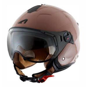 Casque jet Astone MINIJET S SPORT café gloss en finition monocolore