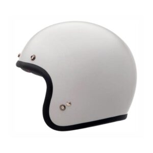 Casque jet Bell Custom 500 blanc vintage en fibre de verre, taille XS