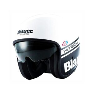Casque jet Blauer Pilot 1.1 blanc et noir brillant, taille L