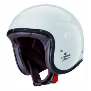 Casque jet Caberg Freeride blanc avec longue visière incluse, taille XS