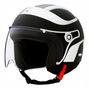 Casque jet Caberg Jet Uno noir mat avec visière anti-rayures