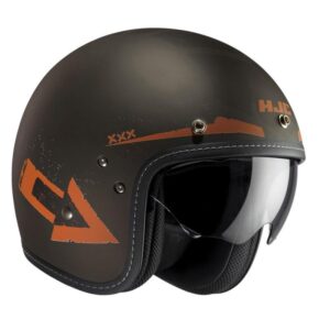 Casque jet HJC FG-70s noir à double écran solaire, taille XS