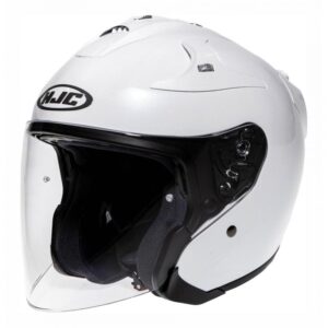 Casque jet HJC FG-JET blanc perle, modèle urbain au design sportif