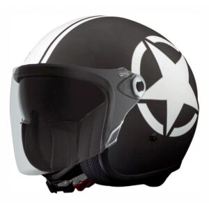 casque jet Premier Vangarde STAR9BM noir mat avec écran solaire