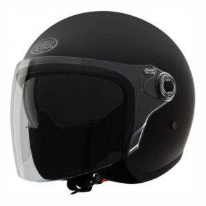 Casque jet Premier Vangarde noir mat en taille XS avec écran solaire