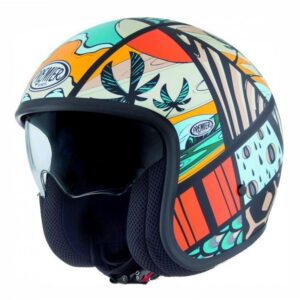 Casque jet Premier Vintage Mali9BM mat orange présenté en taille XS