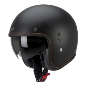 Casque jet Scorpion BELFAST noir mat avec écran solaire rétractable