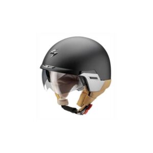 Casque jet Scorpion EXO-100 PADOVA II noir mat avec visière amovible