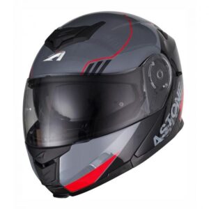 Casque modulable Astone RT 1200 graphic UPLINE rouge et gris en XS