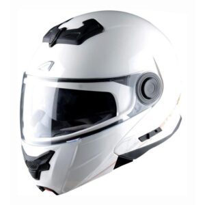 Casque modulable Astone RT800 Solid Exclusive blanc, avec intérieur démontable et lavable