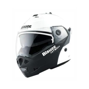 Casque modulable Blauer SKY blanc brillant et noir mat en taille XS