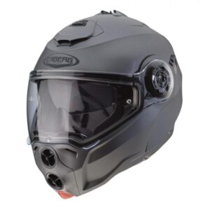 Casque modulable Caberg Droid en gris Gun metal mat, présenté en taille XS