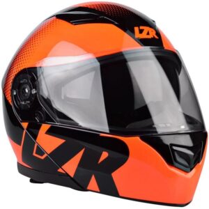Casque modulable Lazer MH2 noir et rouge fluo, taille L, double écran