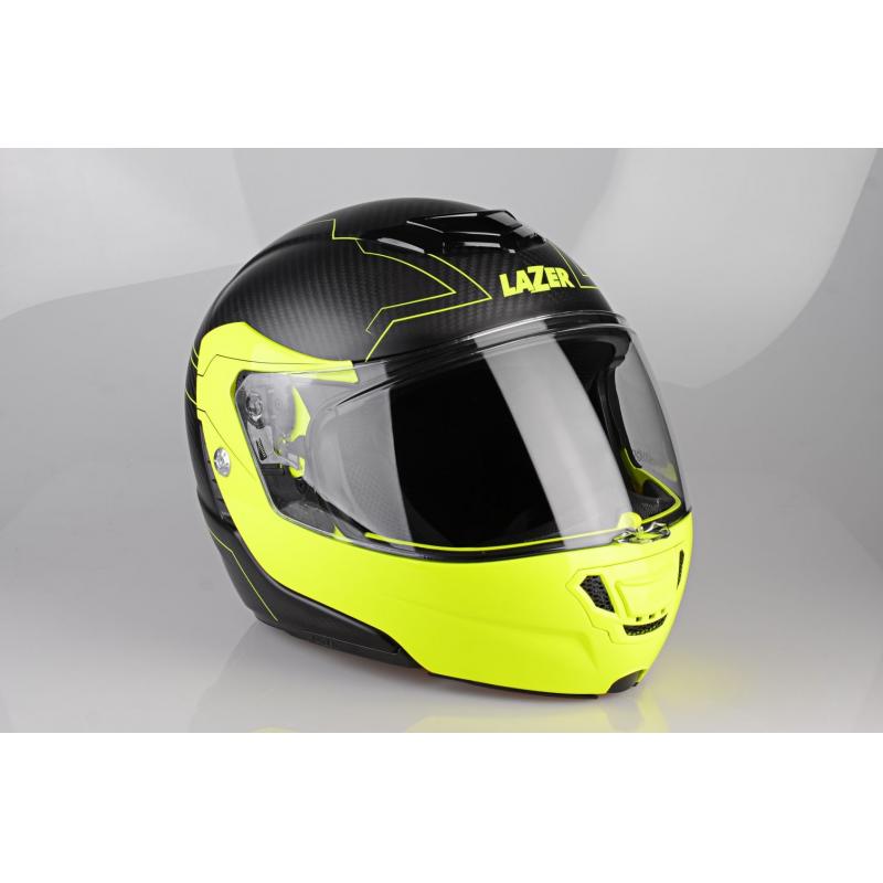 Casque modulable Lazer MONACO EVO avec coque en fibre de carbone
