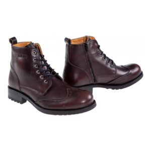 Chaussures moto Helstons Cardinal bordeaux en cuir de vachette, pointure 42