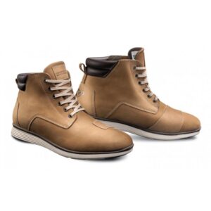 Chaussures moto Ixon Akron moka en cuir de vachette pleine fleur