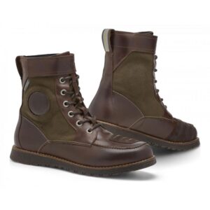 Chaussures moto Rev'it Royale H2O marron et olive avec membrane Hydratex