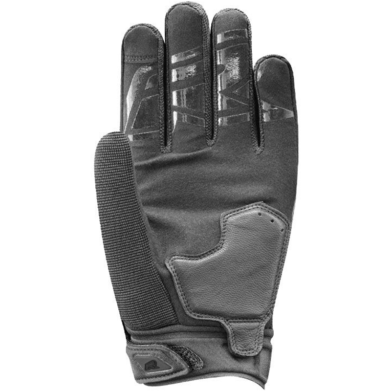 Gants RACER DISPATCHER D3O noirs avec coque D3O et paume renforcée — vue 2