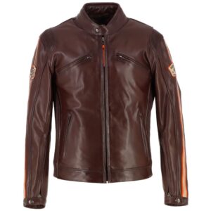 Blouson moto Helstons VON DUTCH FAST en cuir avec poches zippées