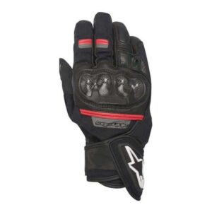 Gants Alpinestars RAGE DRYSTAR en cuir noir et rouge, taille L