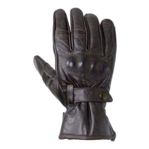 Gants RST Roadster II en cuir marron avec sangle sur le dessus