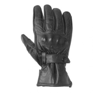 Gants RST Roadster II noirs en cuir avec sangle cuir sur le dessus