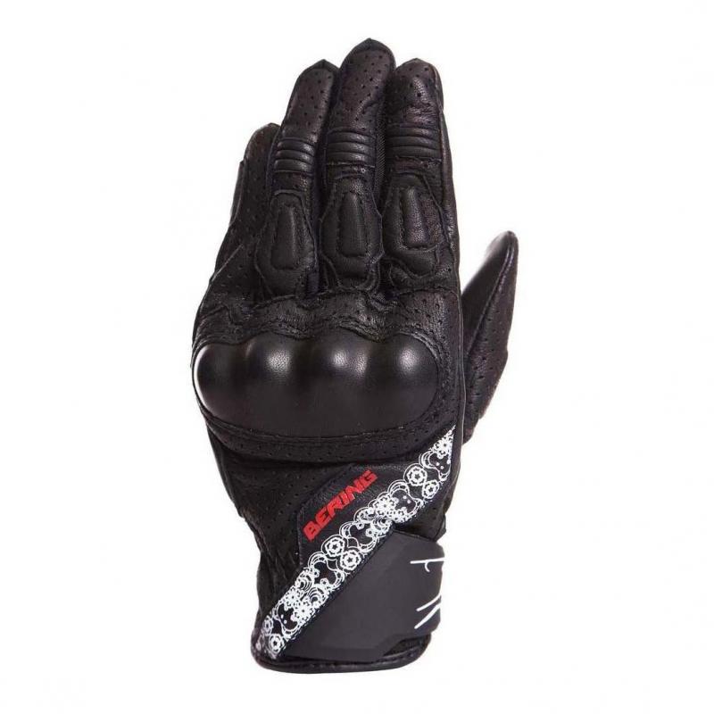 Gants Bering Lady Raven noirs pour femme avec protections coquées