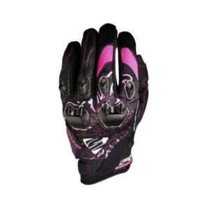 Gants Five Stunt Evo Woman Replica roses présentés pour motarde en taille S