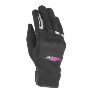 Gants Furygan Jet Lady courts noirs et roses en polyamide, taille XS
