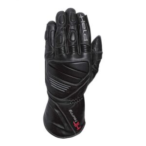 Gants Held Sparrow noirs en cuir de vachette avec doublure coton