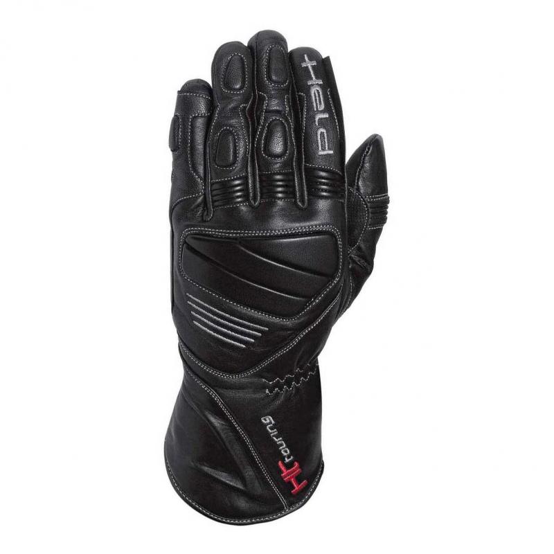 Gants Held Sparrow noirs en cuir de vachette avec doublure coton