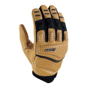 Gants Icon 1000 Superduty marron clair en cuir de vachette, taille S
