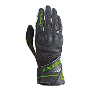 Gants Ixon RS RALLYE HP noir et vert en cuir de chèvre, taille XS