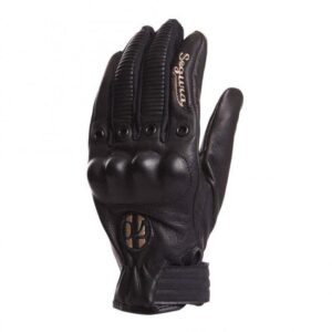 Gants Segura Touko noirs en cuir de chèvre pour l’été