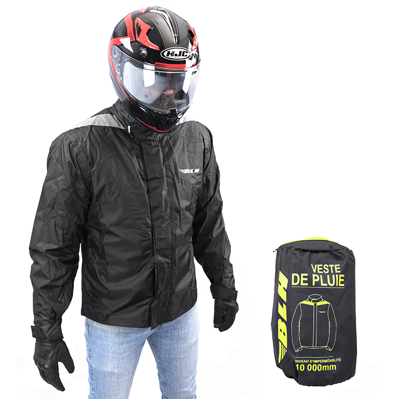 Veste de pluie haute imperméabilité BLH avec pochon de rangement compact