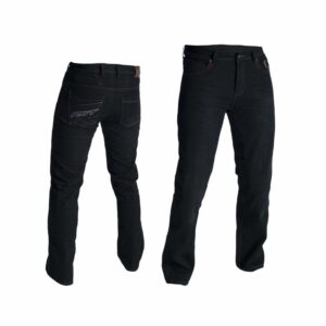 Jean moto RST Aramid Vintage II noir présenté avec son allure de pantalon quotidien