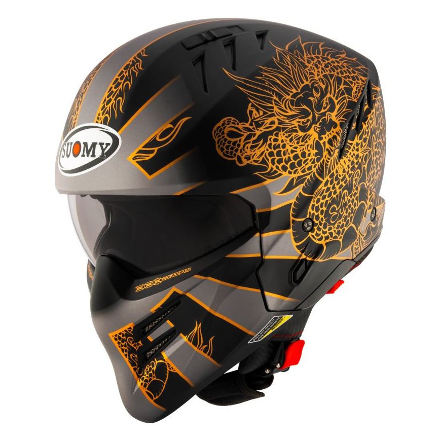 Casque modulable Suomy ARMOR Dragon Matt avec mentonnière amovible et écran solaire interne