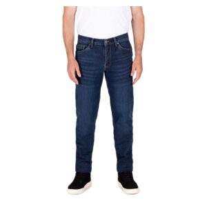 Jean moto Knox Kirkstone en denim indigo avec coupe droite et protections amovibles