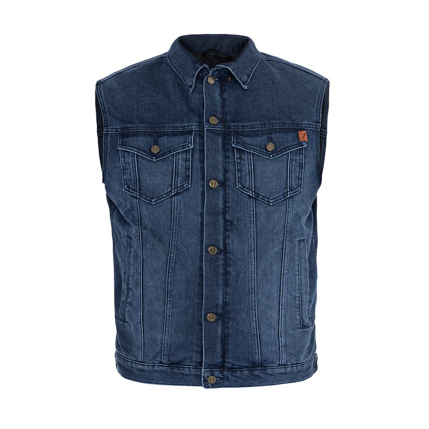 Veste moto John Doe Trucker en coton ciré avec poches extérieures