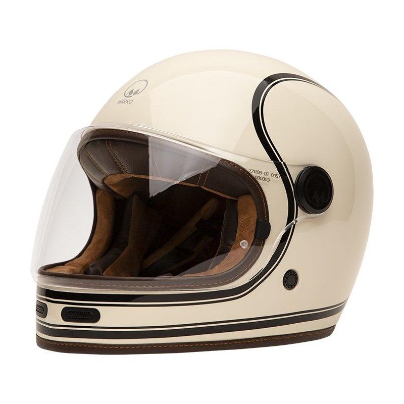 Casque intégral MARKO FULL MOON 2 avec visière claire et boucle Double-D
