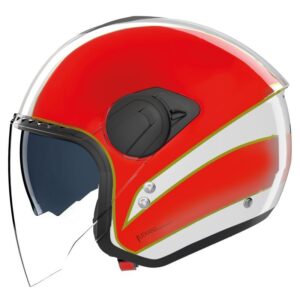 Casque jet Nolan N20-2 Tricolore avec visière large et écran solaire intégré